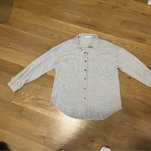 Z Supply Light Gray Casual Button-Down Shirt size medium soft